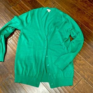 J. Crew V-Neck Cardigan Green | Size L